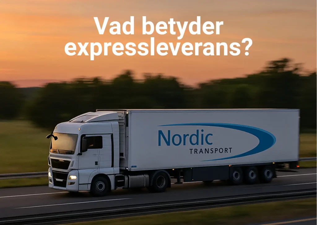 Vad betyder expressleverans?