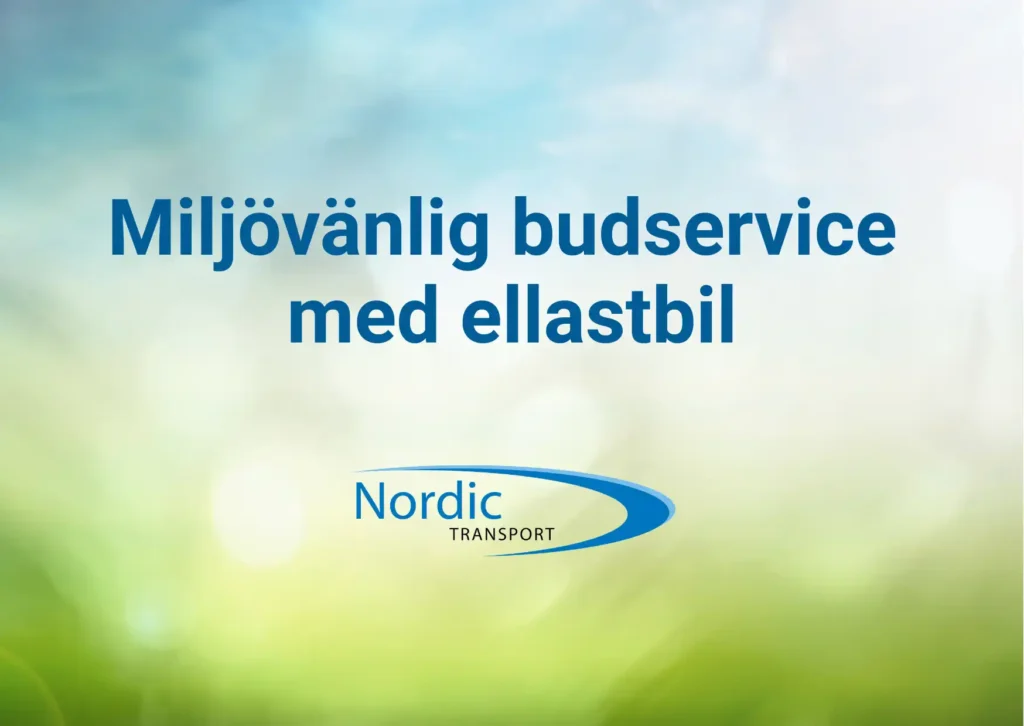 Miljövänlig budservice med ellastbil