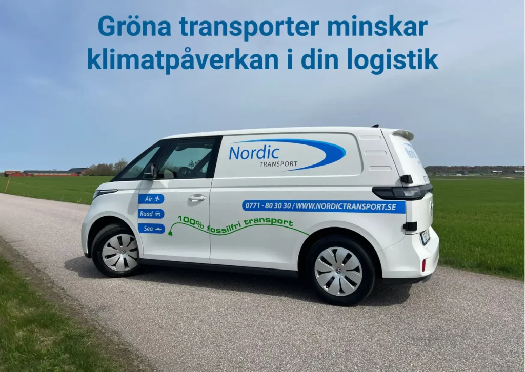Gröna transporter minskar klimatpåverkan i din logistik