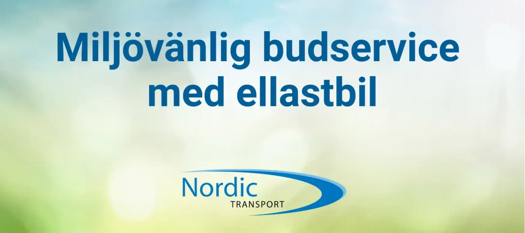 Miljövänlig budservice med ellastbil